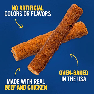 Blue Dog Bakery Protein Jerky Meat Sticks, Made w/ USA Beef #1 Ingredient, Healthy Dog Treats, All Natural, 6 oz (Pack of 8)