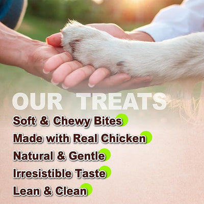 A Freschi srl Soft Chicken Dog Treats, All Natural, High-Protein, Healthy & Easily Digestible, Grain-Free Puppy Chews, Human Grade Training & Rewards Dog Snacks, Chicken Sticks, 16 oz Pack