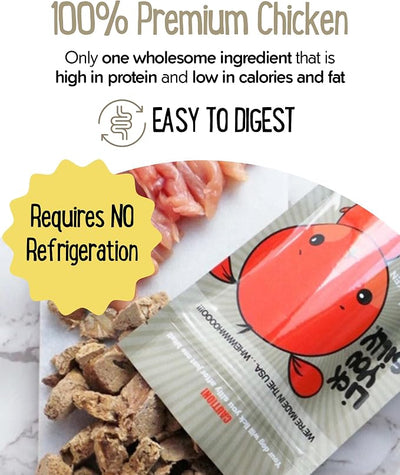 Lick You Silly Freeze-Dried Chicken Liver Dog Treats | High-Protein Puppy Training Treats for Small, Medium, & Large Dogs | Grain-Free, All-Natural Pet Snacks | Made in The USA