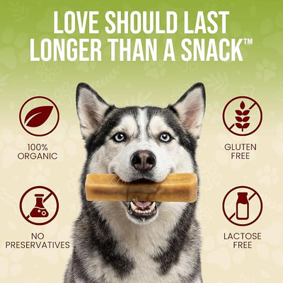 Tough Love Himalayan Yak Cheese Dog Chews -100% Natural, Long-Lasting, Odor-Free – Protein Rich & No Preservatives – Zero Waste Sticks for Health-Conscious Dog Parents (Large (4 Sticks))