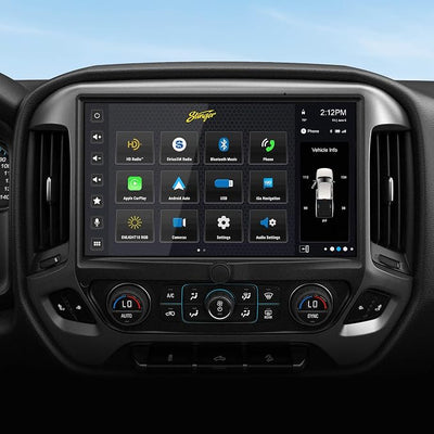 Stinger HORIZON12 Silverado/Sierra (2014-18) 12.8” Full HD Touchscreen Car Stereo, Wireless Apple CarPlay/Android Auto Radio, Bluetooth Receiver Head Unit, Off-Road Gauges, GPS, Hi-Fi Audio, EQ