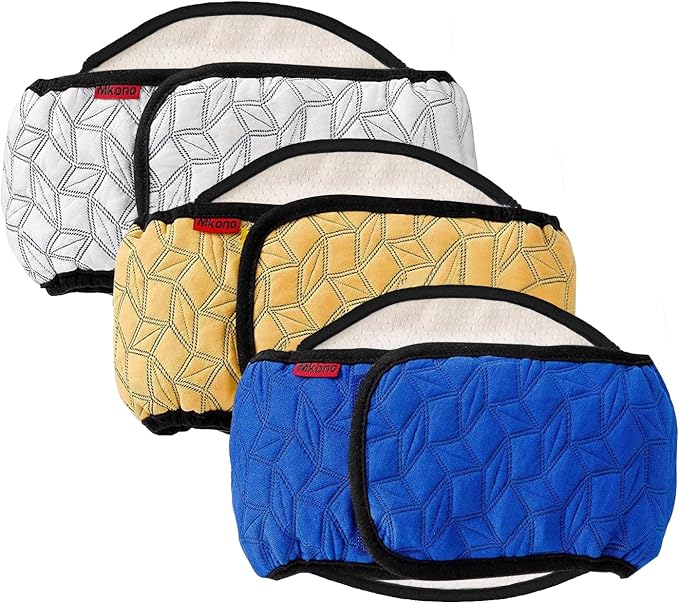 Mkono Male Dog Belly Band Wraps Washable Dog Diapers Male for Small and Medium Dogs, Waist 22.8 Inches to 28.8 Inches(3 Pack,Blue,White,Yellow)