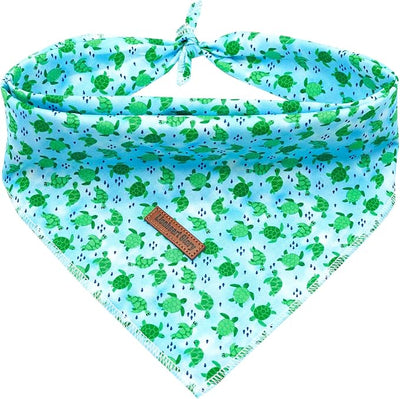 Lionheart glory Dog Bandana 1 Pack Washable Soft Blue Dog Scarf, Summer Bandana Square Adjustable Dog Bandanas for Small Medium Large Dogs