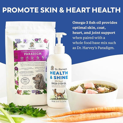 Dr. Harvey’s Health & Shine Omega 3 Fish Oil for Dogs from Wild Caught Cod, Mackerel, Herring, Anchovies and Sardines - Supports Beautiful Fur, Strong Joints and Itchy Allergy Relief (16 fl. oz.)