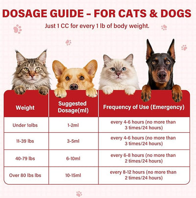 Activated Charcoal for Dogs & Cats, Dog First Aid Kit Essential, 2-Pack Emergency Liquid Charcoal Toxins for Travel & Outdoor, Ingestion & Digestive Support,120ml