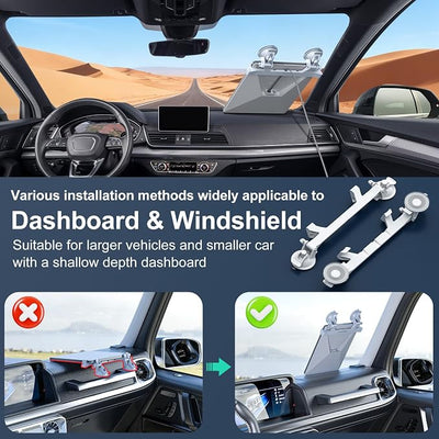 Linkoostar for Starlink Mini Mount for Dashboard, for Starlink Mini Car Suction Cup Mount for Dashboard & Windshield Suitable for Most Vehicles and Ensure Stable Satelllite Signal