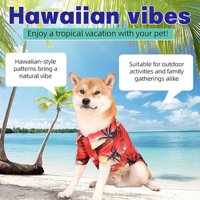Dog Shirts Hawaii Dog Clothes for Small Medium Large Dogs Owner and Pet Shirts are Sold Separately