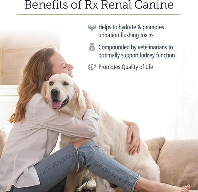 Rx Vitamins Rx Renal Canine Kidney Support for Dogs - Milk Thistle Extract, Green Tea, & Cordyceps Capsules for Dogs - Dog Kidney Support Supplement - 120 ct