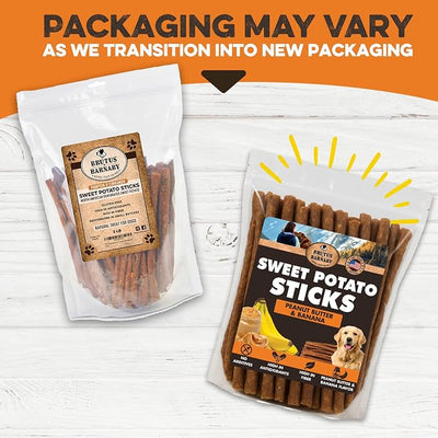 USA Sweet Potato Dog Treats - Grain Free, Peanut Butter Crunchy Sticks are Great Tasting, Promote Positive Dog Gut Health with Natural Anti-Diarrhea Properties, no Preservatives Added
