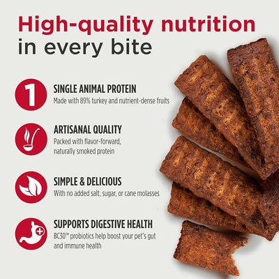 Nulo Premium Jerky Strips Dog Treats, Grain-Free High Protein Jerky Strips made with BC30 Probiotic to Support Digestive & Immune Health
