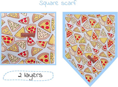 Unique Style Paws 1PCS Dog Bandanas Washable Cotton Square Bibs Sarf, Adjustable Dog Kerchief for Small Medium Large Dogs and Cats