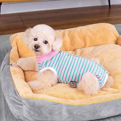 2 Packs Pet Dog Recovery Onesie Suit for Dogs Cats After Surgery,Dog Abdominal Wounds Bandages Cone E-Collar Alternative. (Grey, M)