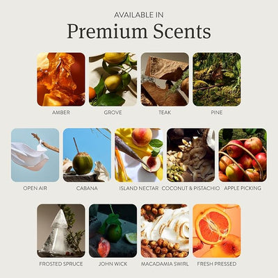 Drift Car Air Freshener - The Original Wood Air Freshener - Car Odor Eliminator - Long Lasting Scent - Auto Accessories - Metal Clip - Essential Oils - Frosted Spruce Scent Starter Kit