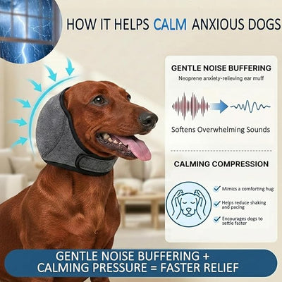MCTOURY Dog Ear Covers for Anxiety-Relief: Fast Calms Dogs in 1 Minute | Noise Cancelling Ear Muffs for Fireworks/Thunderstorms - Designed for Small Breeds Dachshund/Westie/Shiba Inu