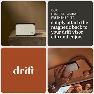 Drift Car Air Freshener - Stone Air Freshener Car Odor Eliminator - Long Lasting Scent - Auto Accessories - Metal Clip - Essential Oils - Clean Ingredients - Apple Picking Scent Starter Kit