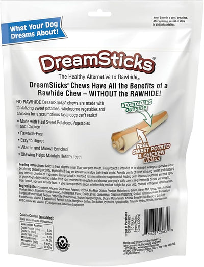 DreamBone DreamSticks Dog Chews Made with Real Sweet Potato, 10 Count (Pack of 1)