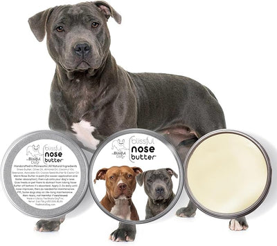 The Blissful Dog American Staffordshire Terrier Nose Butter, Versatile Dog Nose Balm for Dry Nose, Handcrafted Nose Moisturizer, Easy-to-Apply Dog Essentials, Unscented, 1 oz.