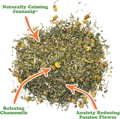 Doggijuana Juananip™ Refill Jar | Hand Harvested Organic Ground Catnip for Dogs | Naturally Calming for Anxiety, Stress | Grown in The USA (Passionflower & Chamomile)