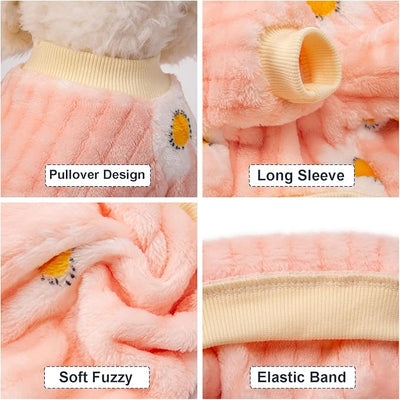 Dog Sweater, 3 Pack Dog Sweaters for Small Dogs, Dog Clothes for Small Dogs Girl Boy, Ultra Soft and Warm Puppy Sweater Dog Coat for Winter Christmas (XS, Dy Pink+Dy Purple+Dy Yellow)