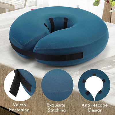 MIDOG Inflatable Dog Cone, Soft Donut Recovery Collar Alternative After Surgery to Help Prevent Licking, Comfy E Collar with Neck Pillow Design, Blue, M+
