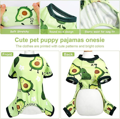Dog Pajamas Pjs Soft Stretchy Dog Clothes for Small Dogs Girl Boy Medium Size Dogs Spring Summer Puppy Clothes Doggie Onesies Cat Pet Jammies Outfit