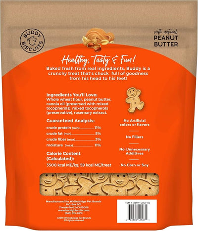 Buddy Biscuits Crunchy Dog Treats, Peanut Butter, 3.5 lbs. Bag