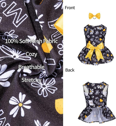 CuteBone Dog Mesh Dress Puppy Sundress Pet Outfit Summer Fashion for Small Dogs Girl Cat Clothes