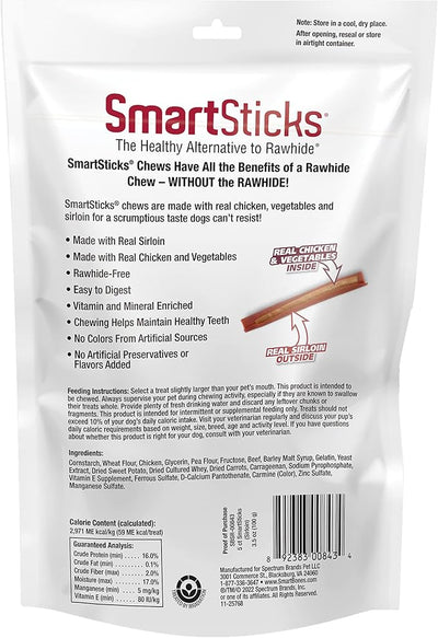 SmartBones SmartSticks with Real Sirloin, 3.5 Ounce (Pack of 5)