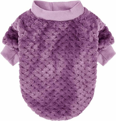 Dog Sweater, 2 or 3 Pack Dog Sweaters for Small Medium Dogs or Cat, Warm Soft Flannel Pet Clothes for Dogs Girl or Boy, Dog Shirt Coat Jacket (Small, Burgundy+Rosy)