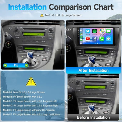 Leadfan Car Radio for Toyota Prius 2010 2011 2012 2013 2014 2015 Stereo Replacement with Wireless CarPlay Android Auto, 9 Inch Touchscreen with Bluetooth WiFi GPS Navigation Backup Camera MIC 2+32G