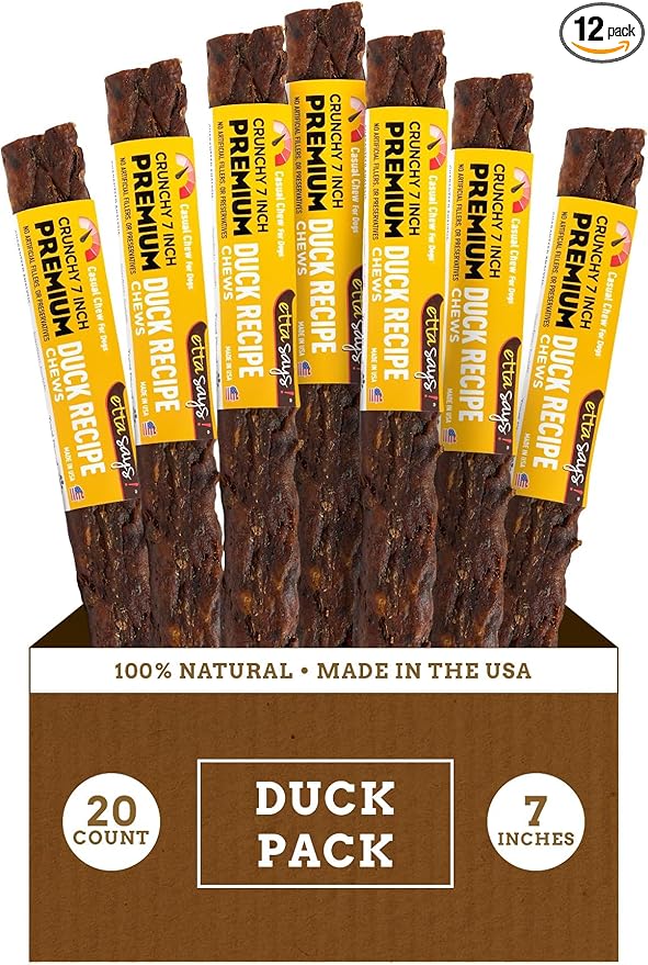 etta says! 7" Crunchy Duck Chews - 20 Ct