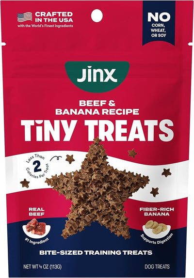 Jinx Beef Dog Training Treats - Healthy All-Natural Mini Bite-Sized Dog Treats for Training with Grass-Fed Beef - Pet Products for All Dogs (Puppies, Adults & Seniors) - 4oz