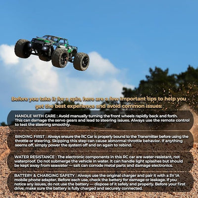 HAIBOXING 1:18 Scale All Terrain RC Car 18859, 36 KPH High Speed 4WD Electric Vehicle with 2.4 GHz Remote Control, 4X4 Waterproof Off-Road Truck with Two Rechargeable Batteries