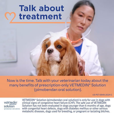 VETMEDIN® Solution (pimobendan Oral Solution) for Dogs, 1.5 mg/mL, inodilator, 50 mL Bottle