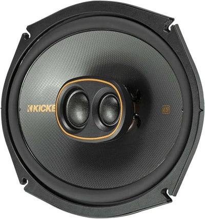 KICKER 51KSC69304 KS-Series 6x9 3-Way Speakers with 1" and .75" tweeters, 4-Ohm, Pair