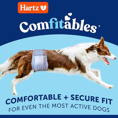 Hartz Comfitables Disposable Male Dog Wraps with Stretchy Waistband, Large 24 Count