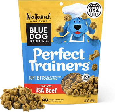 Blue Dog Bakery Perfect Trainers, Mini Dog Training Treats, Soft & Chewy, Made w/USA Beef, Healthy Treats, All Natural, Extra Small, 6 oz (Pack of 1)