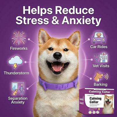 Calming Collar for Dogs 4 Pack – Pheromone Dog Anxiety Relief, Adjustable Silicone Collar, Separation Anxiety Relief for Dogs, Fits, Lasts 60 Days