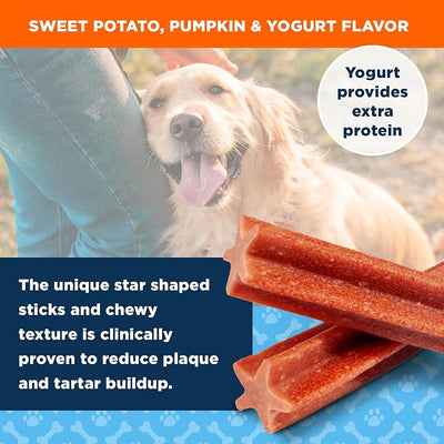American Kennel Club Dentacare Sweet Potato, Pumpkin, & Yogurt Flavor Dog Treats, Good for Dog Dental Health, 20 Count
