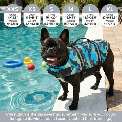 Doglay Dog Life Jacket with Rescue Handle, Dog Life Vest for Swimming Boating, Adjustable Reflective Puppy Swim Vest with Superior Buoyancy for Small Medium Large Dogs