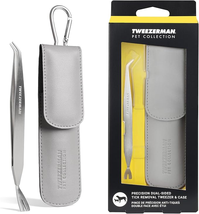 Tweezerman Precision Dual-Sided Tick Removal Tweezer & Case