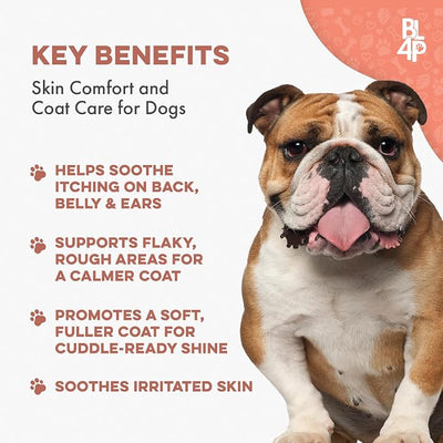 Dog Skin & Coat Soothing Formula – Helps with Persistent Itching, Dryness, Hair Loss & Irritated Skin, 800 Natural Odorless Pills
