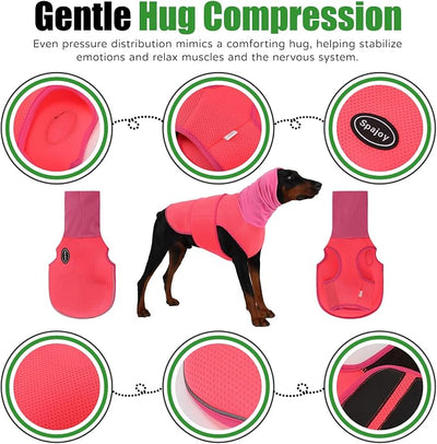 Dog Anxiety Vest with Hood, Soft Thunder Jacket for Fireworks, Vet Visits & Separation Anxiety – No Medication or Training