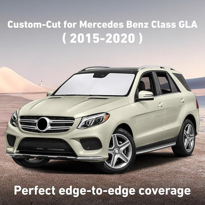 EcoNour Windshield Sunshade Compatible for Mercedes Benz GLA Class 2015-2018 2019 2020, Sun Visor for Front Windshield & Window Sun Shade Cover, UV Heat Blocker & Protector, Car Accessories
