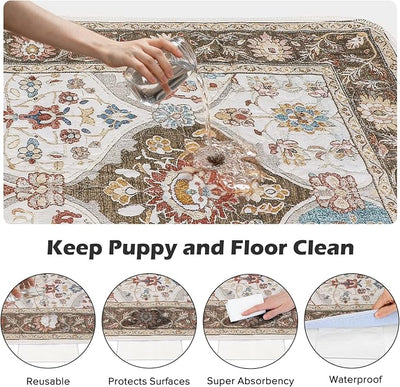 INVENHO 2PACK Washable Pee Pads for Dogs 60"x48" Reusable Dog Pads Extra Large Upgrade Non-Slip Dog Pee Pads Heavy Absorbency Puppy Pee Pads Quick Dry Whelping Pads/Waterproof Puppy Training Pad