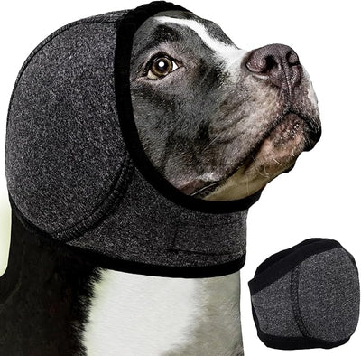 Dog Ear Muffs for Noise Protection No Flap Ear Wraps Calming Hoodie Dogs Anxiety Relief and Thunder Firework, Grooming and Force Drying Shower Cap for Bath Head Cover for Dog