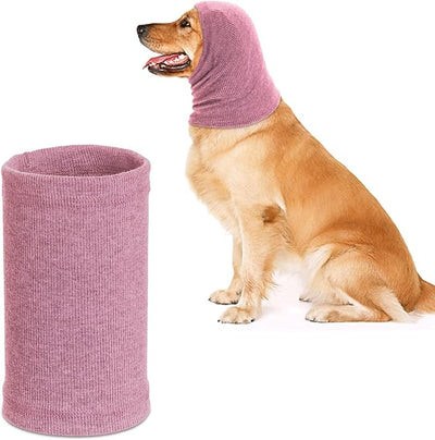 Rbenxia Dog Ear Muffs - Noise Protection & Warm Winter Ear Scarf (Pink, Small)