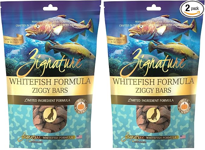 Zignature Whitefish Limited Ingredient Formula Biscuit Dog Treats 12oz (Pack of 2)