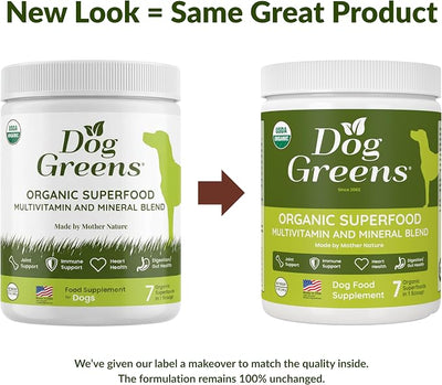 Superfood Multivitamin Powder - Dog Vitamins and Supplements, Organic Kelp, Spirulina, Sea Moss for Homemade Food, Kibble and Raw Meals, Energy, Immune, Joint & Skin Support for All Ages