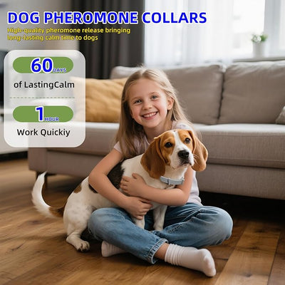 Calming Collar for Dogs 4 Packs,Dog Collars for Stress & Anxiety Relief Lasts 60 Days,Adjustable Dog Pheromone Calming Collars, Fit Small, Medium, and Large Dogs (25'' Length)